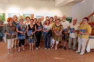 Likovna dela slikarjev, ki so ustvarjali na srečanju v Hiši čez cesto 7